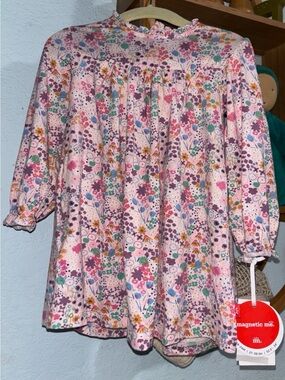 Magnetic Me Pink Floral Long-Sleeve Dress
